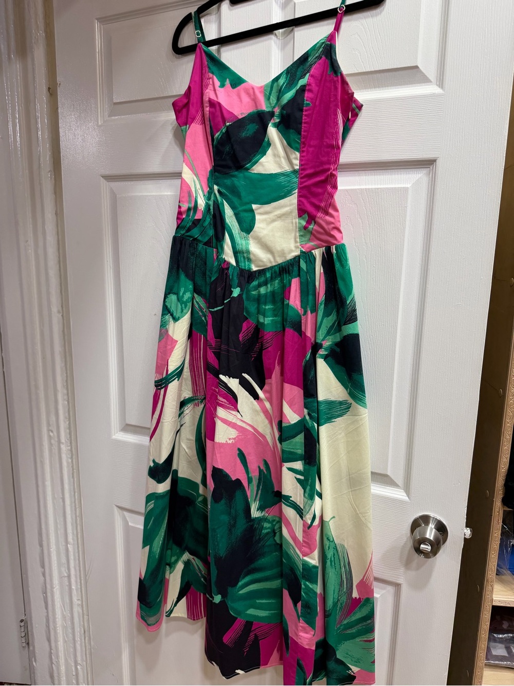 Women’s Tropical Pink & Green Sundress